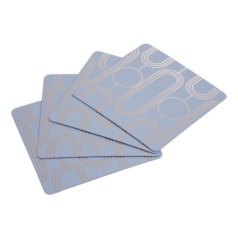 Square 4 Piece Coaster Set, Blue