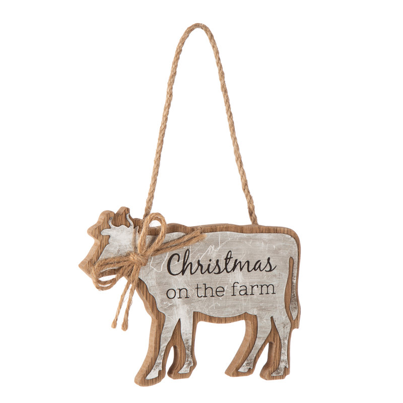 Ornement figurine pour fêtes de vache