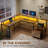 Kurtiss 68" L Shaped Computer Desk with File Drawer with Power Outlet & LED Strip-641801353