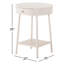 Table de chevet 20 po à 1 tiroir Tuaca en blanc / neutre