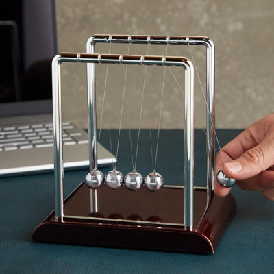Pendule de balançoire Newtons, balles cinétiques pivotantes, accessoires d'apprentissage de la science et de la physique, jouets de bureau pour soulager le stress, décoration de bureau