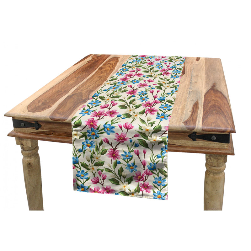 Shabby Table Runner, 90" x 16", Floral 2