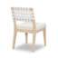 Biscayne Low Back Side Chair in Brown/Cream