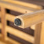 Fauteuil club d'extérieur, structure en bois d'acacia avec dossier en corde, coussins bruns hydrofuges pour patio / cour arrière / terrasse-133965867