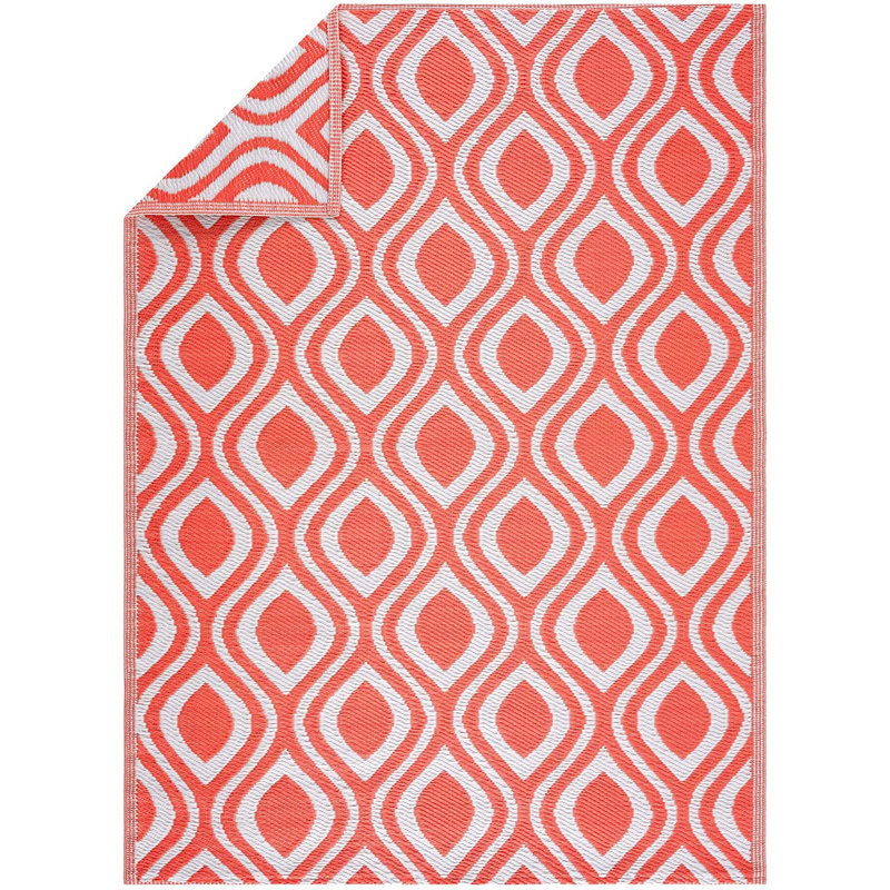 Tilford Damask Indoor / Outdoor Rug, Rectangle 5' x 7'