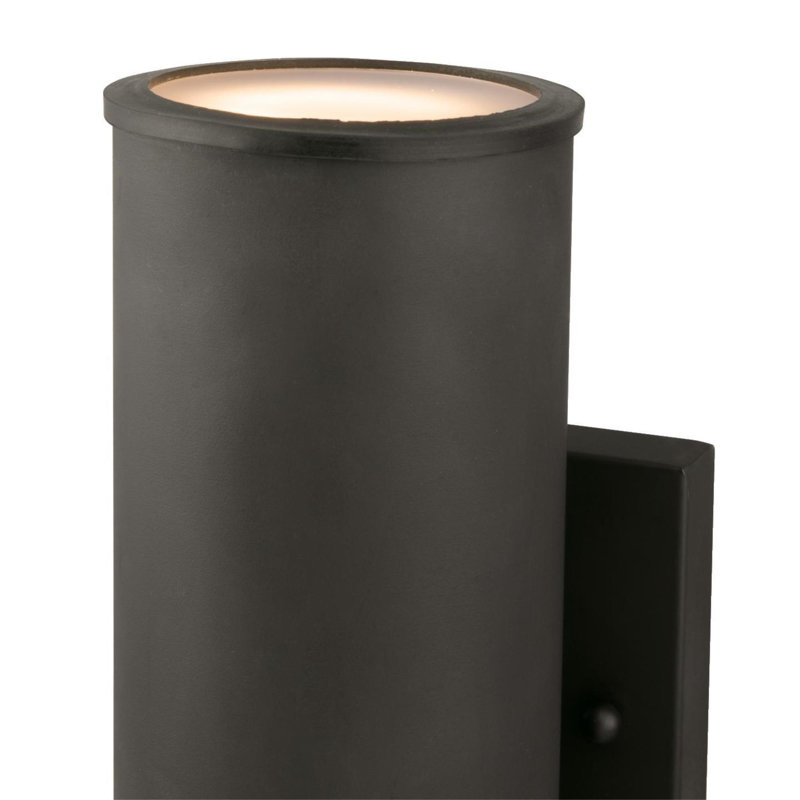 Oil Rubbed Bronze Cylinder Outdoor LED Wall Sconce