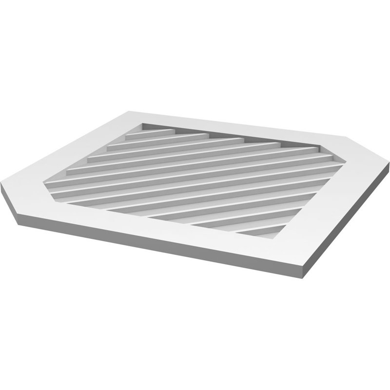 Ventilé vertical à pignon vertical en uréthane non piqué 12/12, H 1 po x l 34 po x L 42 po