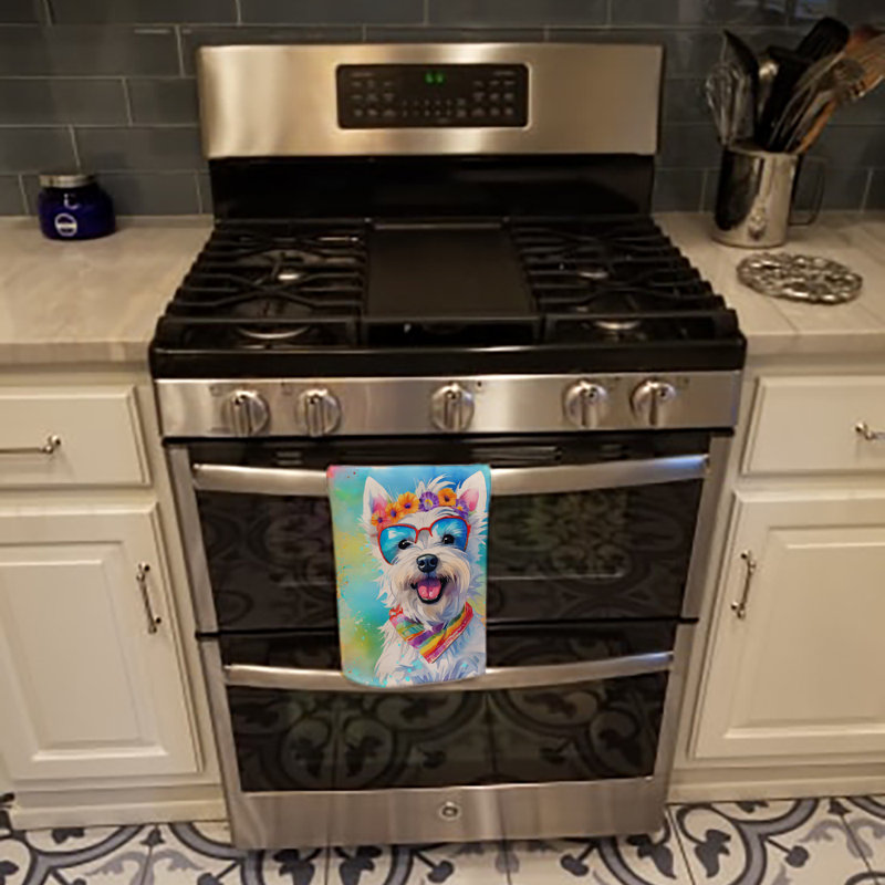 Serviette de cuisine Westie Hippie Dawg