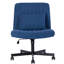 Fauteuil de bureau carré bleu revêtu de lin, réglable en hauteur, pivotant à 360 ° et inclinable, avec rembourrage en mousse à mémoire de forme-1519085281-1519085855