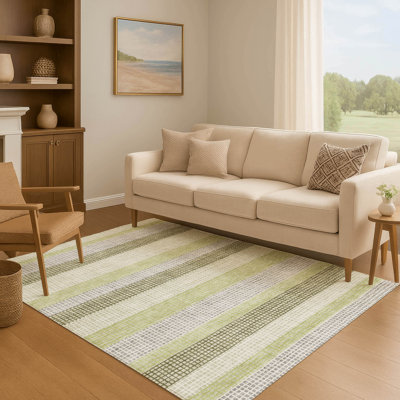 Premium Machine Washable Ansley Stripes Rug