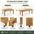 Statler Rectangular Acacia Solid Wood Extendable Outdoor Dining Table , 87.5 " W 36.5 " D