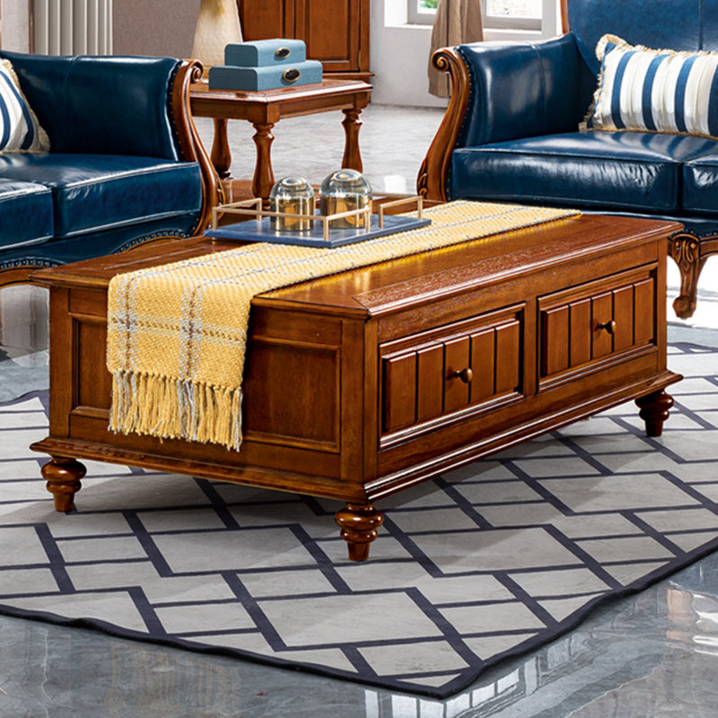Table basse de style américain rétro, Brun