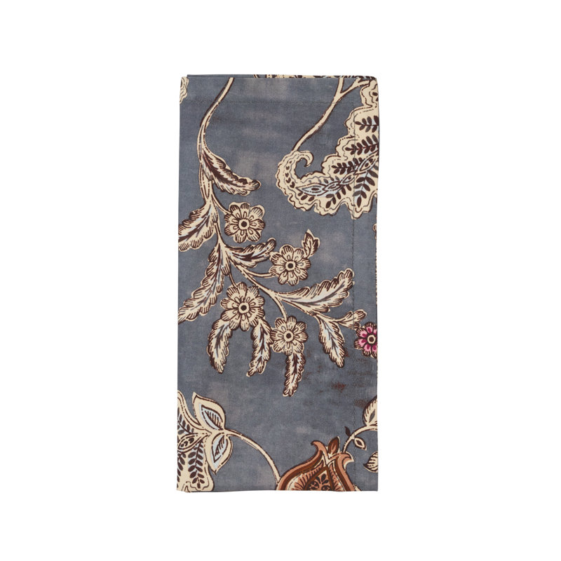 Paisley Vine Napkin, Blue/Gray