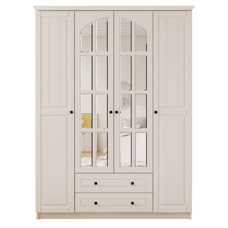 Anae 4 Door Manufactured Wood Wardrobe