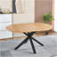 Table extensible, table de salle à manger, table de bureau, table basse, pieds en métal, plateau en MDF, 120 / 160x120x75cm-1220383712
