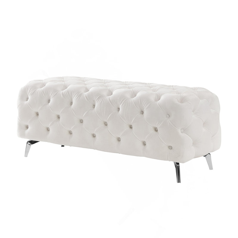 Banc repose-pieds capitonné