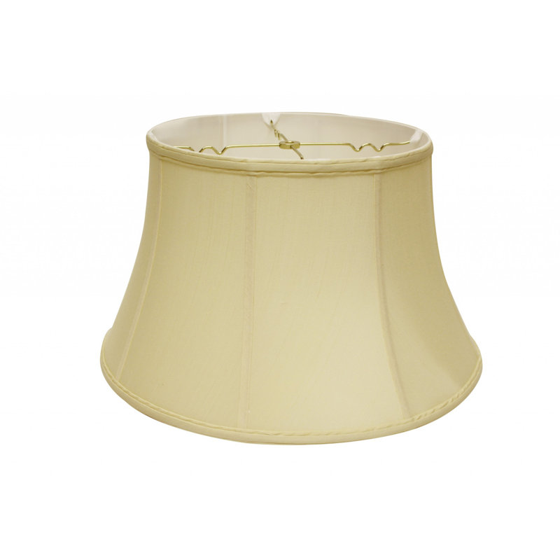 Abat-jour tambour Monay Shantung, H 10 po x l 18 po x P 18 po, Blanc antique