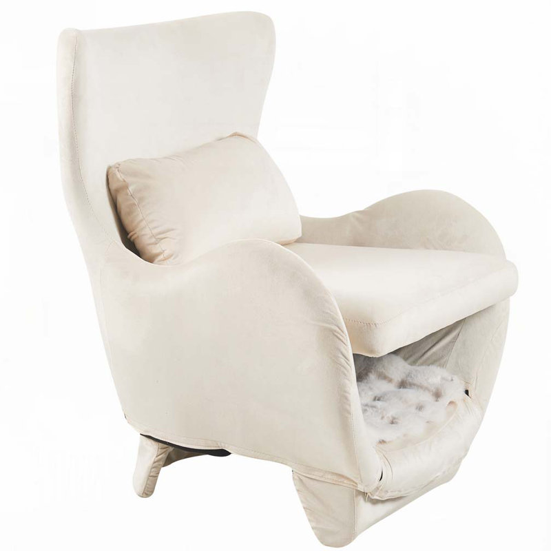 Méridienne pivotante, Blanc, crème