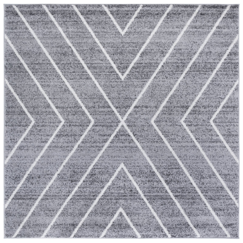 Jarmon Performance Geometric Rug, Square 6'