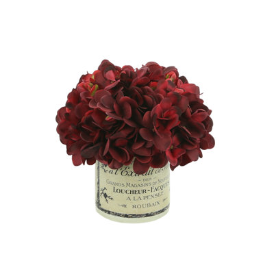 Haoen Hydrangea Centerpiece in French Label Pot