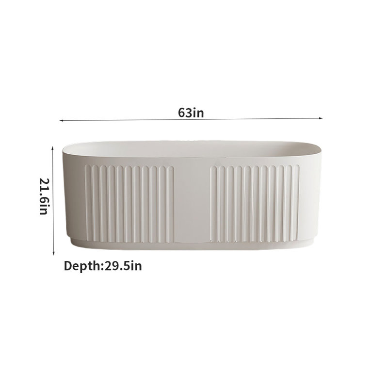 Ensemble de baignoire et douche H 63 po x l 21,6 po