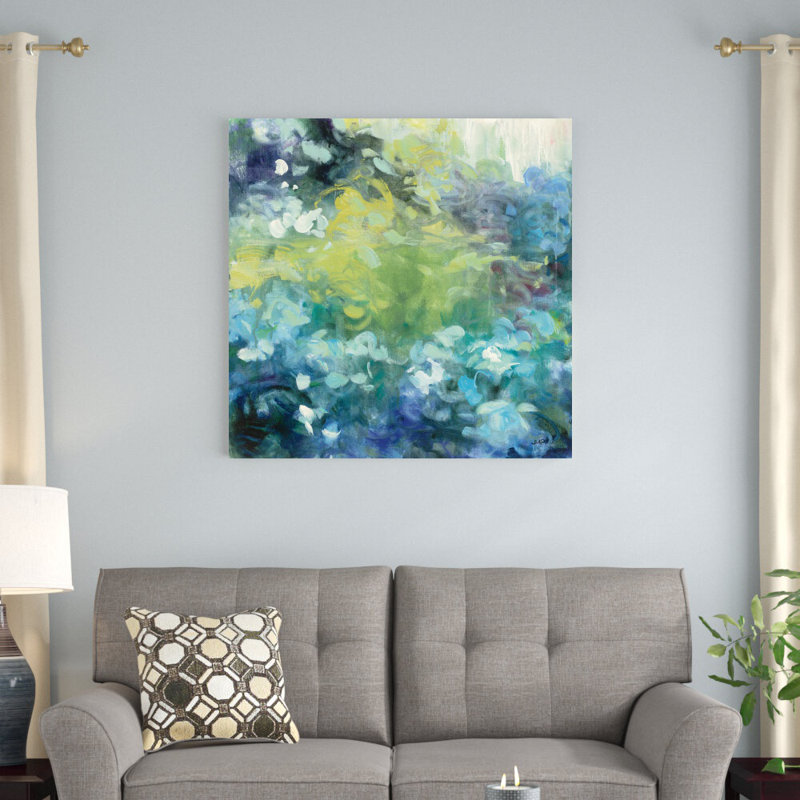 «Bright Hydrangea I» par Julia Purinton, impression sur toile tendue, H 36 po x l 36 po