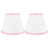 Blanc cassé avec bordure rose est en rupture de stock
