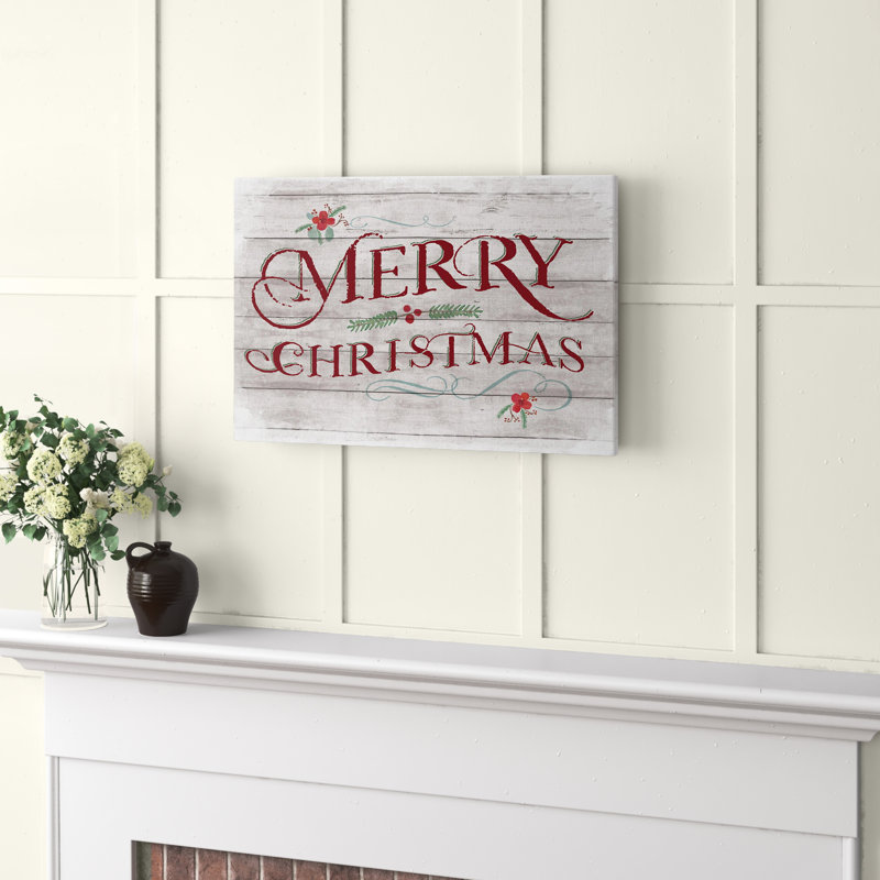 Irina «Merry Christmas», reproduction sur toile tendue, H 27 po x l 18 po x P 1 po