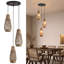 Luminaire suspendu en rotin 3 lumières Camesha