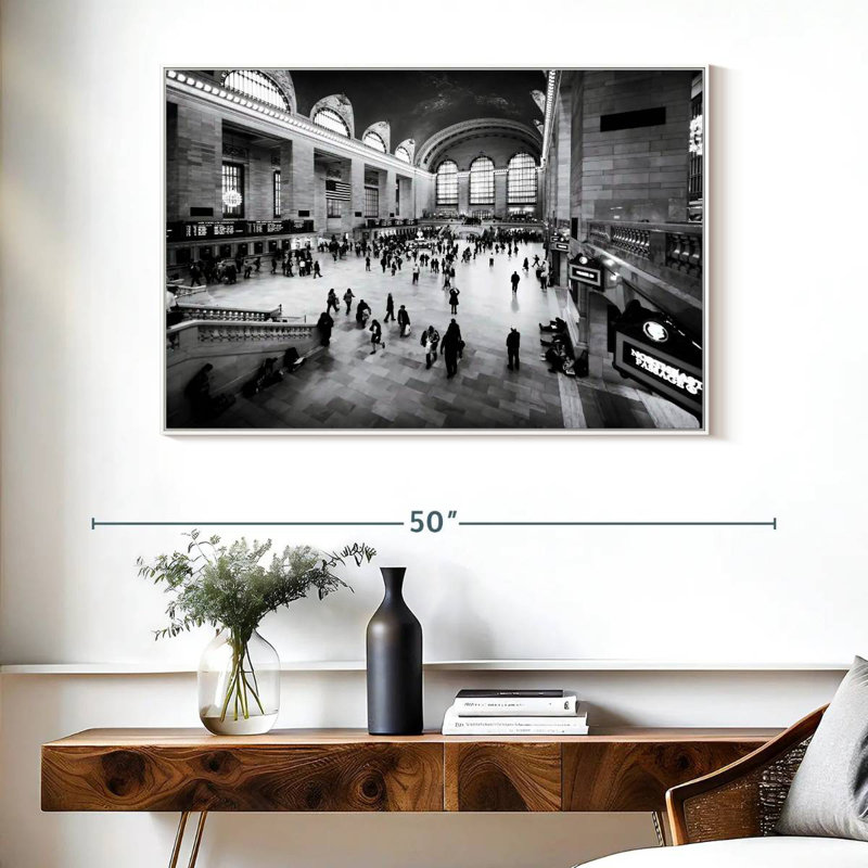 Grand Grand Central, Cadre flottant blanc, 40 po x 27 po