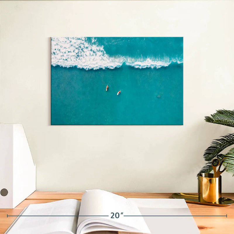 Senne Surfers On Ocean Wave, 8" H x 12" W