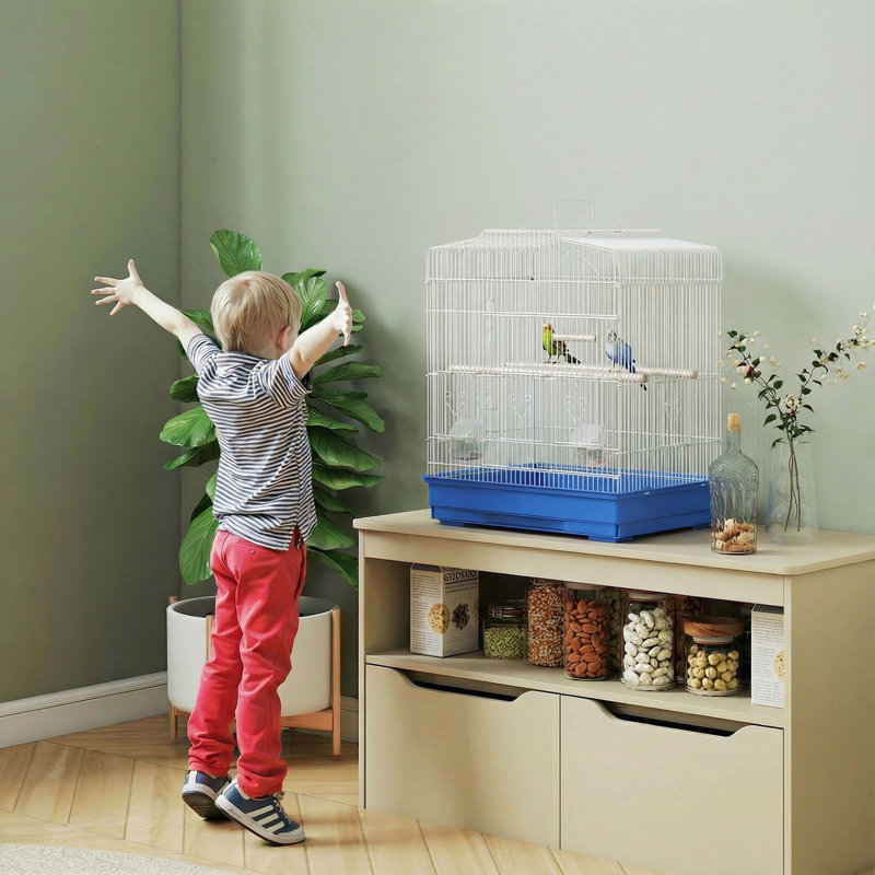 59cm Metal, Plastic Table Top Bird Cage