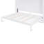 Grand lit escamotable mural avec tablettes supérieures et USB, blanc