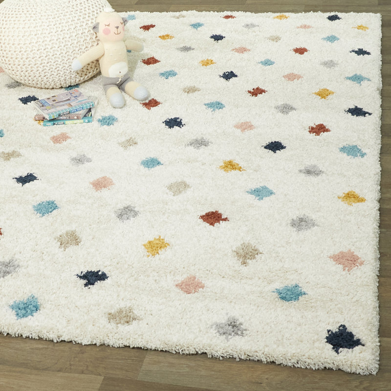 Tapis multicolore à poils longs Bartucca, Rectangle 3 pi 11 po x 5 pi 7 po