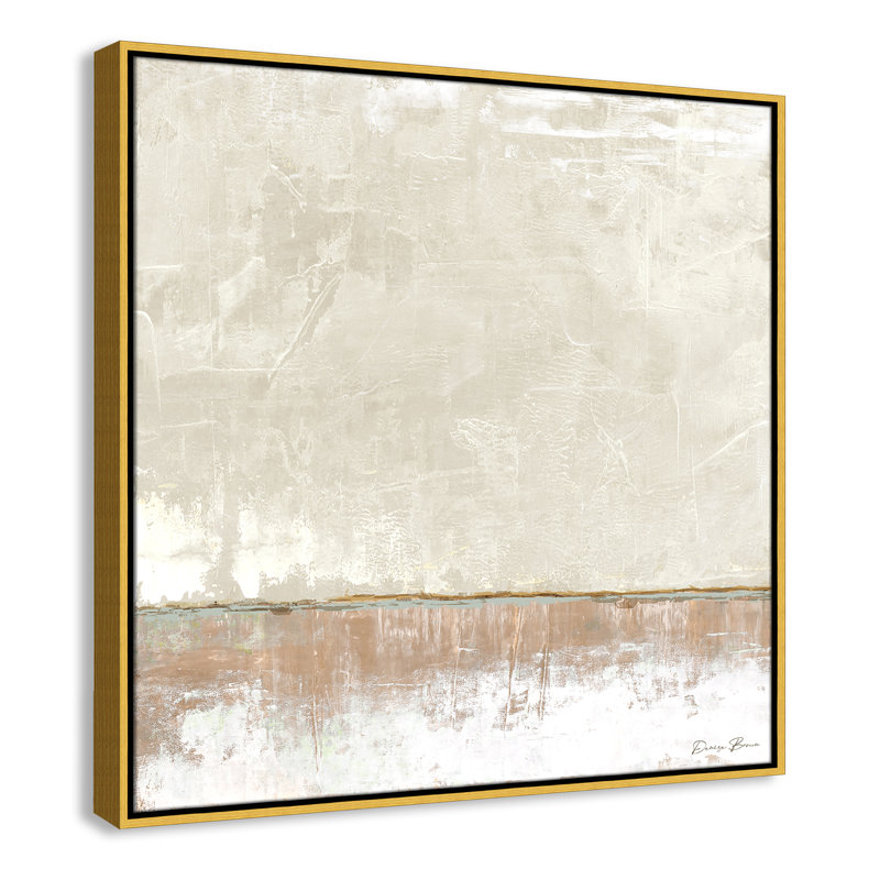 Delevan Better Days 2 - Floater Frame Print on Canvas, 31.5" H x 31.5" W, Gold