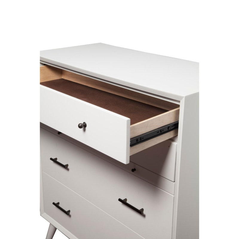 Commode 4 tiroirs multifonctionnel Bishopston, Blanc