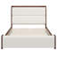 Base de lit plateforme en bois massif avec tête de lit et pied de lit rembourrés Bouclé, durable et élégante pour les chambres à coucher modernes-134005147-134005148