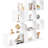 Bookcase with 4 levels, room divider with 11 open compartments