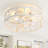 Babson 20" Flush Mount Smart Caged Distressed White Ceiling Fan with Light and Remote Control