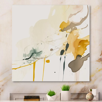 Touched By Mustard Yellow And Ultimate Gray II " Touched by Mustard Yellow and Ultimate Gray II " Print