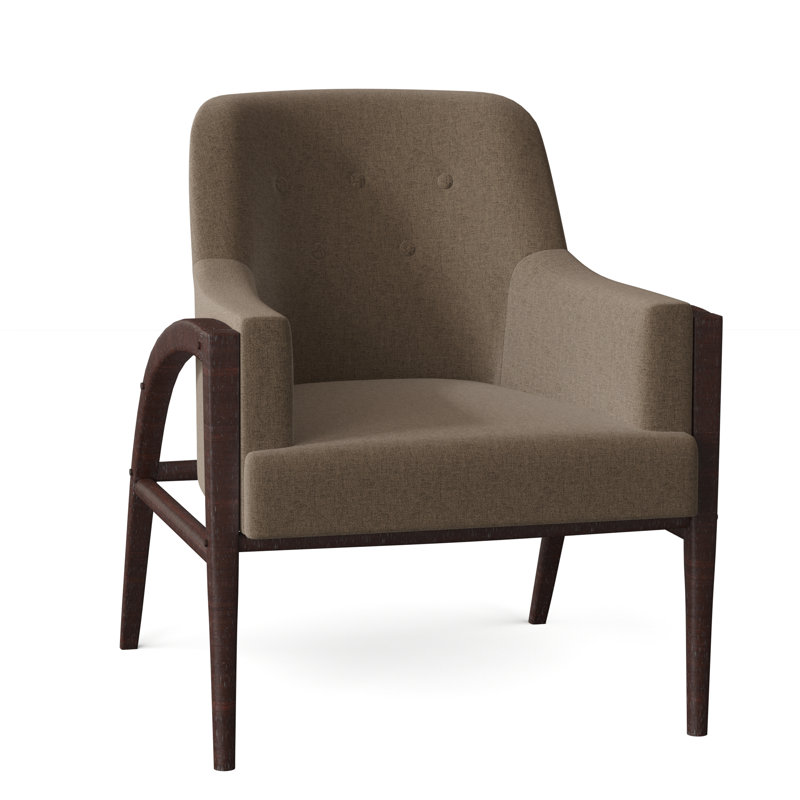 Fauteuil capitonné large de 29,5 po Devin, Écorce 8789, Espresso