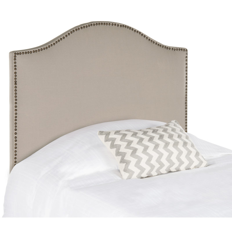 Upholstered Headboard, Taupe, Twin, Linen