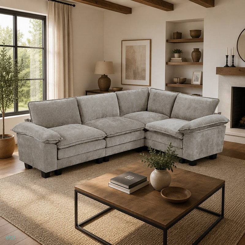 Modern Modern, Chenille brun / gris