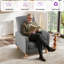68cm Wide Modern Fabric Armchair with Wooden Legs and Soft Upholstered Seat-1154493548