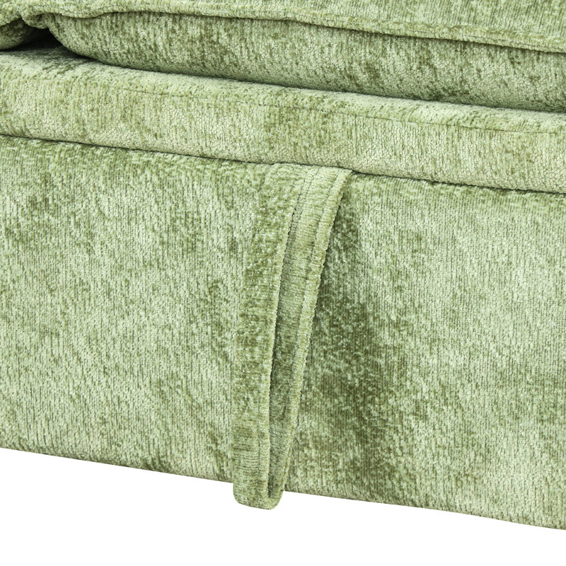 Canapé d'angle convertible de 215 cm pour salon, avec rangements, oreillers et poches de rangement, ergonomique.
