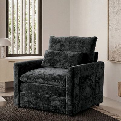 Fauteuil d'appoint moderne rembourré 32,5 po Drago