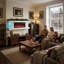 Metro Lane 140 cm W White Electric Fireplace