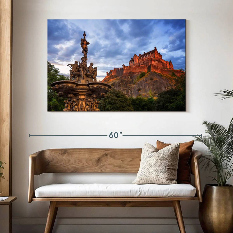 Château de Hannes Édimbourg, H 32 po x l 48 po