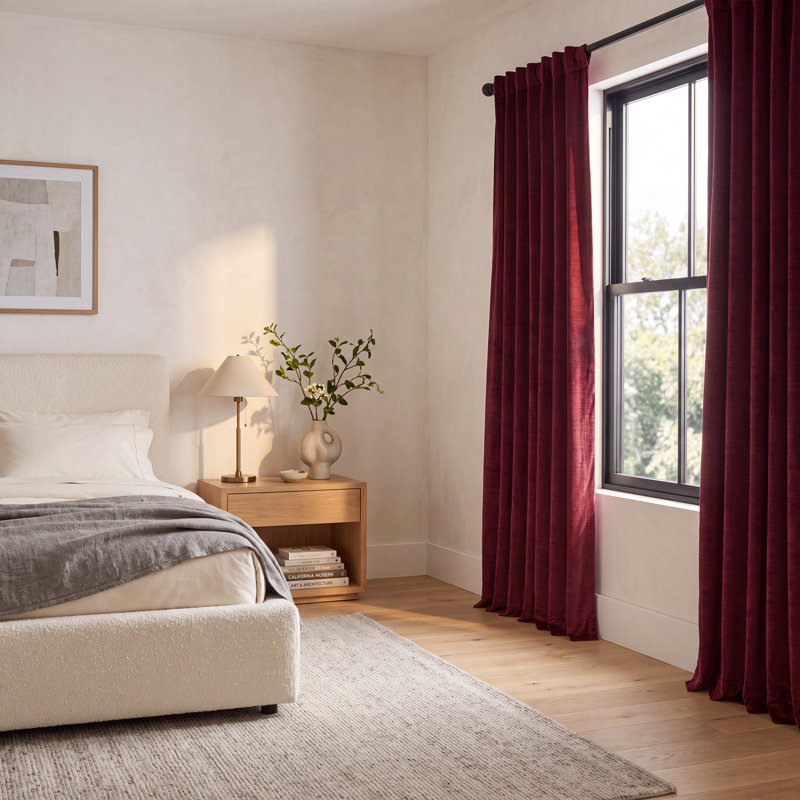 Hartley Ravello Burnout Velvet Curtains (1 Panel) Room Darkening Curtains For Bedroom & Living Room Curtains, 50" W x 108" L