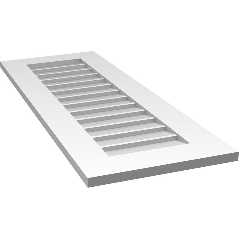 Vent à pignon rectangulaire en uréthane non-fonctionnel, H 42 po x l 16 po x P 1 po